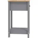 Galano Lilly Bedside Table - Slim Side Table with Storage, Organizer and Cabinet for Bedroom, Hallway or Entryway – Cool Grey/Beaufort Oak image 5