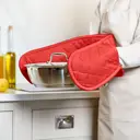 Dexam Double Oven Gloves Love Colour 100% Cotton Scarlet Red image 2