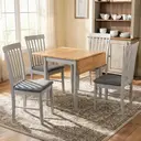 Dining Table Altona Rectangle Extendable Drop Leaf Grey/Oak 76x61-97cm image 6