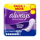 Always Discreet serviettes extra sécurité ultime jour format éco x-48 image 0