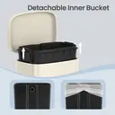 SONGMICSHOME  30L KitchenRubbish Bin with Soft-Close Lid and Inner Bucket, Sand Beige image 6