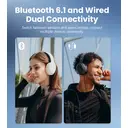 Edifier W820NB Plus Casque supra-auriculaire sans fil à réduction de bruit active -49 dB, audio Hi-Res LDAC, 88h d'autonomie, multipoint - ivoire image 6