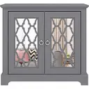 Galano Novara 2 Door Sideboard – Modern Storage Cabinet with Adjustable Shelves, Freestanding Console for Living Room, Hallway & Kitchen – Cool Grey image 4