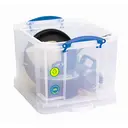 Really Useful Plastic Storage Box 35L Clear (Pack of 3) image 3