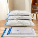 JORDAN&JUDY 6-Pack Vacuum Storage Bag Set (2 Medium + 4 Large) + Hand Pump, Home Storage image 3