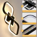 Plafonnier LED moderne Goeco 36 W 4050 lm Noir 40,5 cm Acrylique Carré 3000 K Blanc chaud pour salon, chambre, cuisine, salle à manger image 3