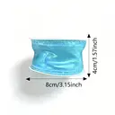 JU7CER 2-piece iridescent fishtail ribbon set [Ice Blue] 4.5cm x 9m bow-tie wave-patterned sheer ribbon Solid-colour silk ribbon floral packaging material image 3