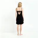 IZURIA collar wide  lace v-neck black suspender dress  XL image 3
