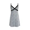 IZURIA black lace v-neck black leopard-print suspender dress  XL image 0