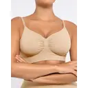 Feelingirl Best-Selling Everyday Seamless Comfortable Wireless Ruched bust Anti-Sag Bra Unlined Soft Bra for Women XXL Light Skin, Couple Gift Perfect Gift image 3