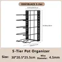 SRD Étagère de rangement à 8 niveaux pour cuisine avec 2 crochets en acier 4,5 mm image 7