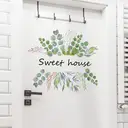 Stickers de Porte Fleuris, Décorations DIY avec Feuilles Vertes image 3