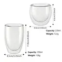 Ju7cer Lot de 2 verres à double paroi - 220 ml + 350 ml image 7