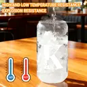 Alphynix 1pc Modern Glass Cup, 500ml Tall Iced Coffee Glass with Monogram "K" Design, Bamboo Lid & Straw, Cold Drink Tumbler for Iced Tea, Juice, Boba image 3