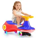 Neuleb Vedes Moto porteur électrique 12 V avec pédales, batterie rechargeable, 2-en-1, 3 vitesses, vitesse maximale 5 mph, anti-basculement, haut-parleur musical et roues lumineuses, charge maximale 160 lbs (≈73 kg), cadeau pour enfants dès 3 ans, rouge image 0