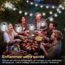 VIVREAL Guirlandes lumineuses solaires avec boules à bulles – 7 m (23 pieds), 50 LED, blanc froid, guirlandes lumineuses solaires étanches pour l’extérieur, décoration du jardin et de la terrasse, décoration festive, PVC-006-01, offre spéciale Nouvel An, cadeaux phares image 3