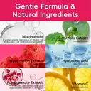 QUIYUM Kit de soins visage aux fruits (10 pièces) : nettoyant 100 g, tonique 160 ml, sérum 30 ml, crème 50 g, masques aux fruits 25 g × 4, et un serre-tête avec autocollants pour ongles. Cadeau de la Fête des Mères image 7