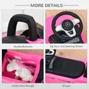 HOMCOM 3 in 1 Kids Ride On Car G350 Licensed Foot To Floor Slider Toddler Push Along NO POWER Pink 12-36 months image 3