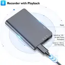 Rexsun 64GB Digital Voice Recorder, One-Touch Recording, ABS+Aluminum Alloy in Gray, L810 image 4