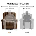 HONEYOU Fauteuil inclinable matelassé à bascule - Marron image 5