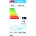 CDA ECP72BL 70 cm Curved Glass Chimney Cooker Hood – Black – Energy Class D image 1