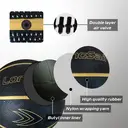 High-quality Rubber Basketball（22"） Size3# Black/Gold image 6