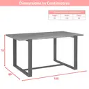 Dining Table Pembroke Rectangle Pine Natural/Black 90x150cm image 6