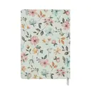 Jubiluu Carnet A5 élégant à couverture rigide en tissu, à réglure lignée - 96 feuilles (papier offset 100 g/m²) - Marque-page et bande élastique - Carnet crème classique pour l’écriture, l’école et le bureau, idéal pour offrir - Spring Bloom image 1