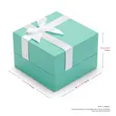 Oirlv Velvet Storage Box Necklace Pendant Bracelet Long chain Bow-knot Wedding Jewelry Packaging Gift Box Showcase Display, Suit for Wedding, Engagement, Proposal, Birthday and Anniversary 1pcs image 2