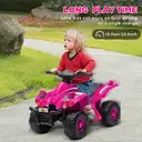 AIYAPLAY 6V Electric Quad Bike for Kids, Kids Electric Car Ride on ATV with Music, Forward Function, for Ages 2-6 Years Pink image 7