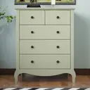 Galano Stella 3+2 Drawer Chest – Modern Cabinet with 5 Drawers – Organizer and Storage for Bedroom – Console for Entryway, Hallway, or Living Room – Sage Green image 1