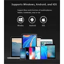 VoxorAI B033 opvouwbaar Bluetooth-toetsenbord met touchpad en numeriek toetsenblok, draagbaar draadloos toetsenbord van volledig formaat met trackpad voor pc, laptop, iPad, tablets en smartphones, siliconen leren hoes, zwart image 3