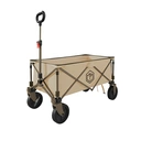 ochama Collapsible Compact Camping Wagon 127L Sand Yellow, 200kg Load Capacity, 250L Stackable Capacity, Dual Brake 360° Swivel Wheels, Space-Saving Storage, Heavy-Duty Spray-Painted Steel Tubes, Perfect for Camping, Picnics, Vending, Shopping, Grocery Runs & Moving image 9