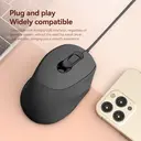 Rexsun Wired Mouse – 4 Buttons, Adjustable DPI 1000/1200/1600, Silent Click, Ergonomic Design, USB Connection, Compatible with Windows & Mac, Black, V2 image 3