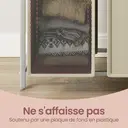 JOYFURNOS Panier à linge, Corbeille à linge à 3 compartiments, Sacs intérieurs coulissants et amovibles, Trieur de vêtements, Cadre en métal, 3 x 40 L, 92,5 x 33 x 72 cm, Blanc crème et blanc mat image 5