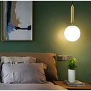 Homary Decorica Modern LED Globe White and Gold Single Pendant Light image 3