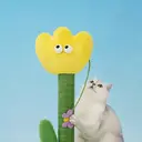 ZEZE Yellow Tulip Shaped Small Cat Scratching Post, Vertical Durable, Kitten Special Claw Grinder image 2