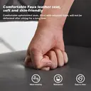 CLIPOP Dining Chair Set of 2 Faux Leather Upholstered Kitchen Counter Chair with Armrest and Metal Legs Living Room Reception Chairs for Dining Room Lounge Bedroom or Office 0427 grey 45*52*83 cm image 4