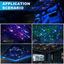 HOCO Kit de conversion de toit intérieur en étoilé, lumières d’ambiance en fibre optique 4 couleurs 32 W + 240 LED RGBW en forme de météores, double mode de contrôle, 1000 LED de décoration de toit, 13,1 pieds image 4