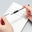 M&G Q7 Gel Pens, 12 Pack Black Ink Gel Pens, 0.5 mm Fine Point, Quick Dry, Smooth Writing Gel Ink Pens with Soft Anti-Slip Grip and Cap for Office and School image 3