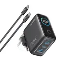 Anker Ladegerät (100 W, 3 Anschlüsse, Intelligentes Display) Touch-Steuerung, für MacBook, iPad sowie iPhone 17/16/15-Serien (inkl. USB-C-Kabel) image 1