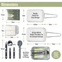 Milestone Camping Stove, Cookware & Cutlery Set with Fuel Blocks 13pcs image 2