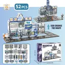 XINQIYUAN Qiyuan Jouet Éducatif Set de Blocs de Construction Magnétiques Commissariat 7.5cm 52pièces [Mélange aléatoire – Couleurs issues uniquement de la photo principale] image 5