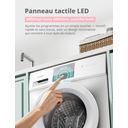 Comfee Lave-linge pose libre, 9 kg, classe énergétique A-10%, soin vapeur, moteur BLDC, certifié Woolmark, panneau tactile, blanc - CFP03EW90W-HR image 2