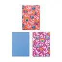 Jubiluu Lot de 3 carnets A5 à couverture souple 50 feuilles avec papier 80 g - Floraison orange image 1