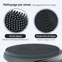SUNLUXY JMY-103 Brosse nettoyante pour le visage, 5 modes de vibration, nettoyage en douceur avec tête de brosse en silicone, conception portable avec anneau de suspension - Noir image 4