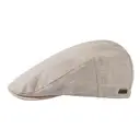 TOP-EX Casquette gavroche en lin 100 % pour homme, intérieur en coton, taille M/L - Beige image 0