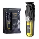 Komingdon Beard Trimmer For Men, All-in-One Men's Hair Clipper Hair Trimmer, Mustache Body Nose Ear Facial Cutting Shaver, Electric Razor Grooming Kit, USB Rechargeable  Cordless & Led Display, Holiday Gift For Him Father's Day Gift yellow image 2
