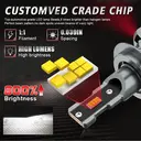 CARLitek H7 Lot de 2 ampoules pour feux 300 % plus lumineuses, 160 000 lumens, 6000 K, haute et basse intensité, Plug & Play, compatible CANBUS, sans code d’erreur image 2