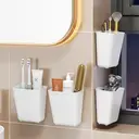 JORDAN&JUDY 4-Piece Wall-Mounted Storage Box Set, for Remotes & Small Items image 2